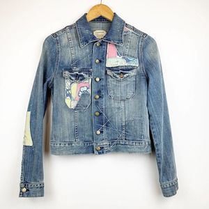 Current/ Elliott Patch Work Denim Jacket S